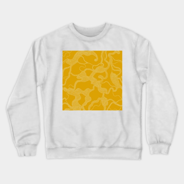 Abstract, Boho Dots In Mustard Crewneck Sweatshirt by matise